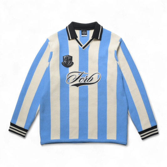F.C REAL BRISTOL STRIPE KNIT SHIRT