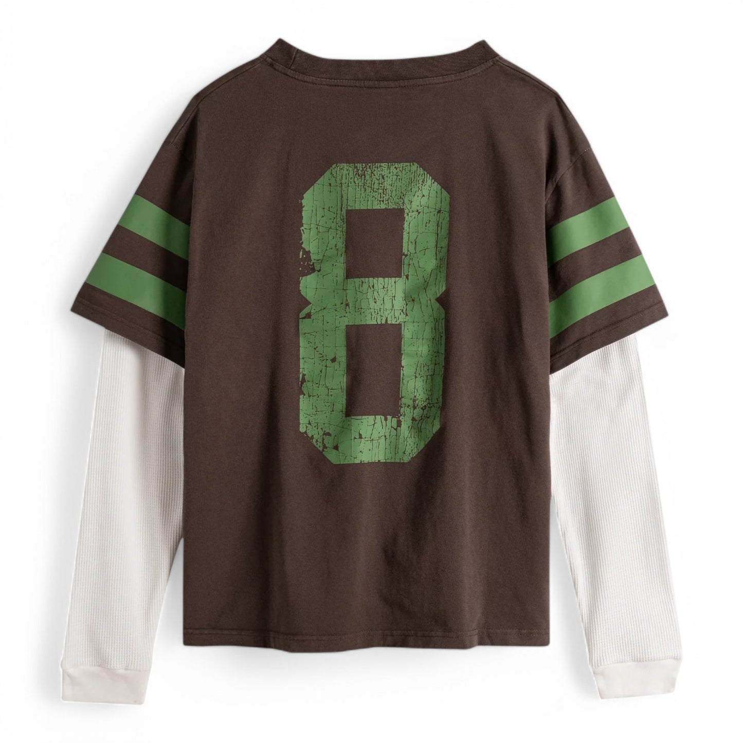 BRAVEST STUDIOS BROWN NUMBER 8 THERMAL TEE