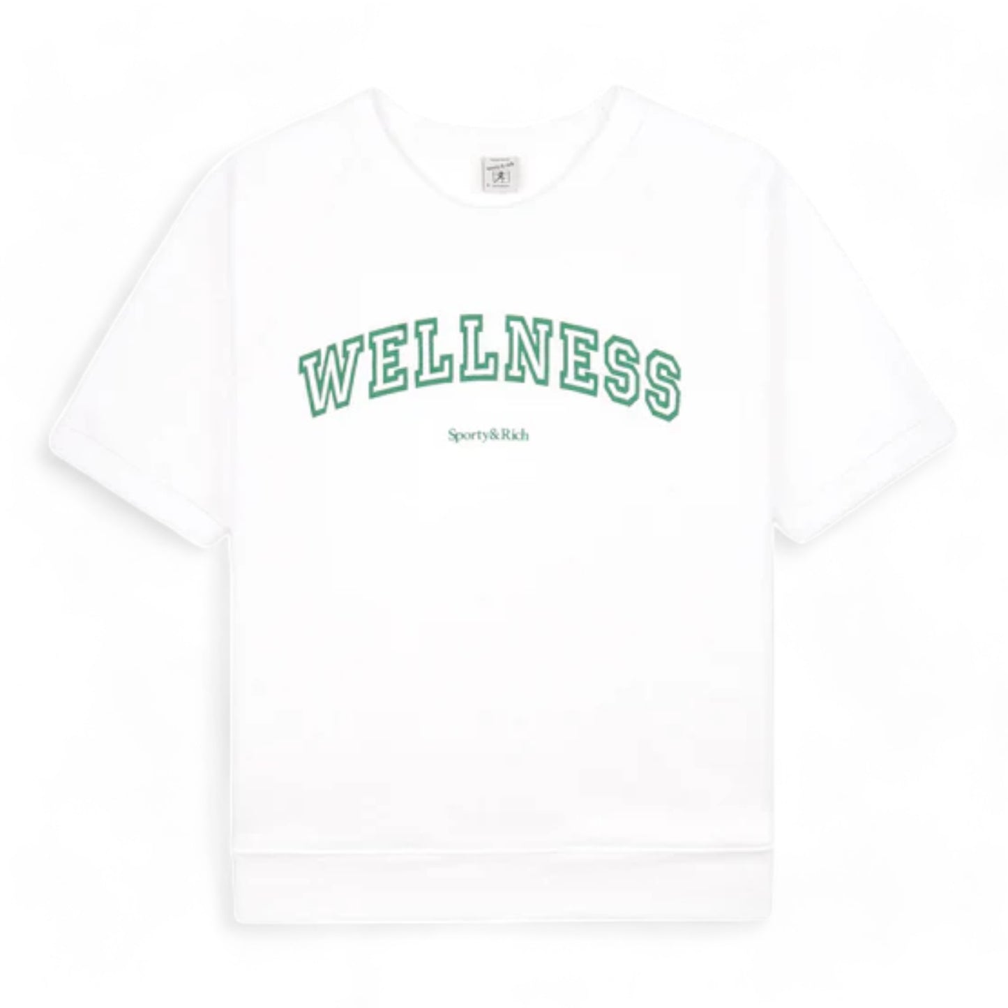 SPORTY & RICH WELLNESS IVY SHORT SLEEVE SOFT CREWNECK