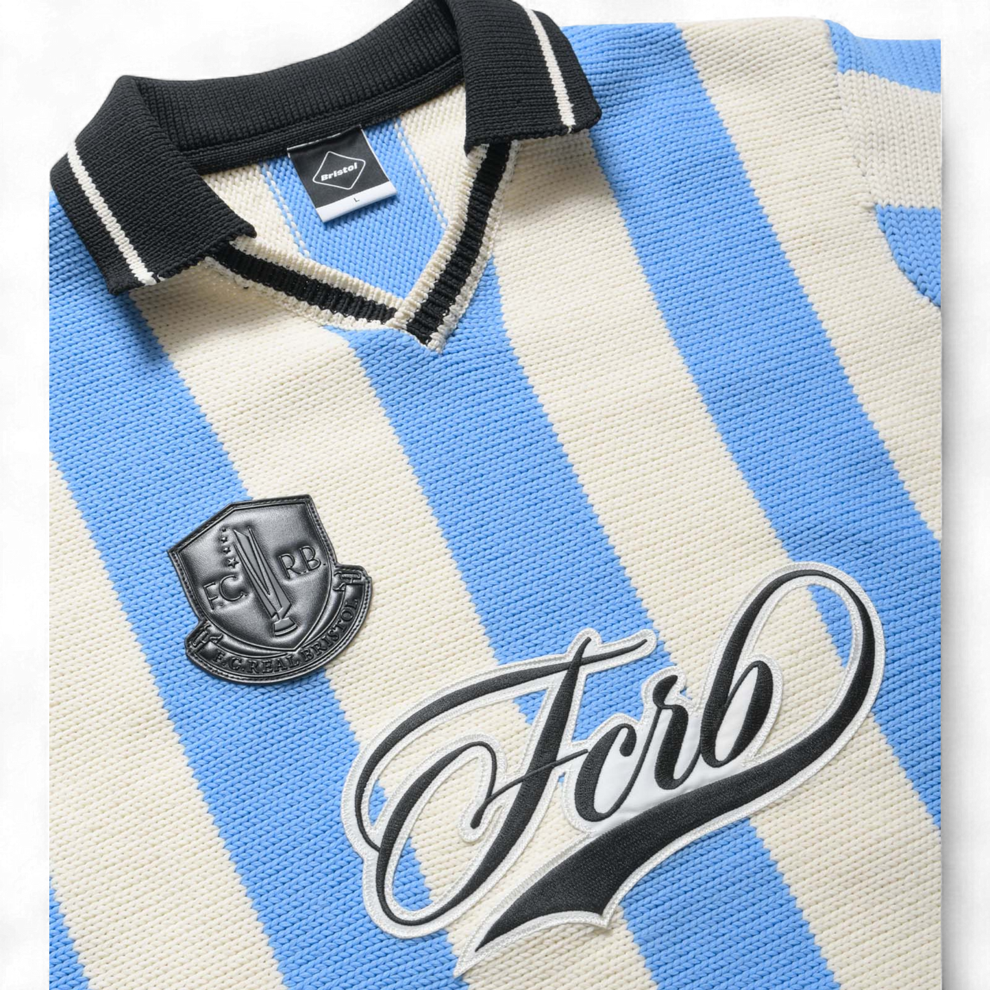 F.C REAL BRISTOL STRIPE KNIT SHIRT