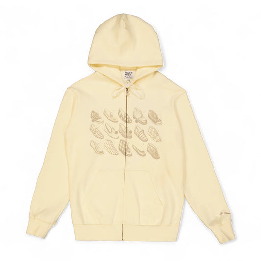 THE LOOSE COMPANY SLIPPER ZIP-UP HOODIE CREAM
