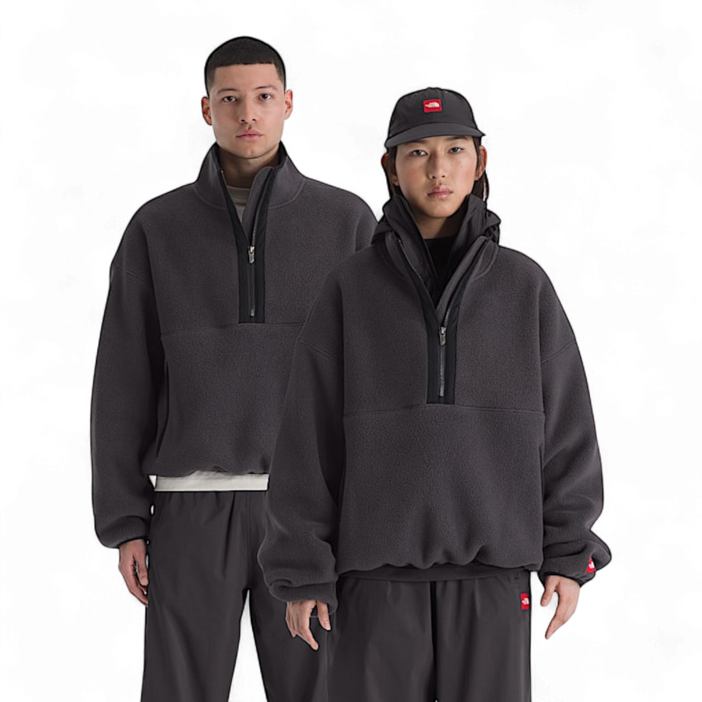 THE NORTH FACE RED BOX HALF ZIP FLEECE