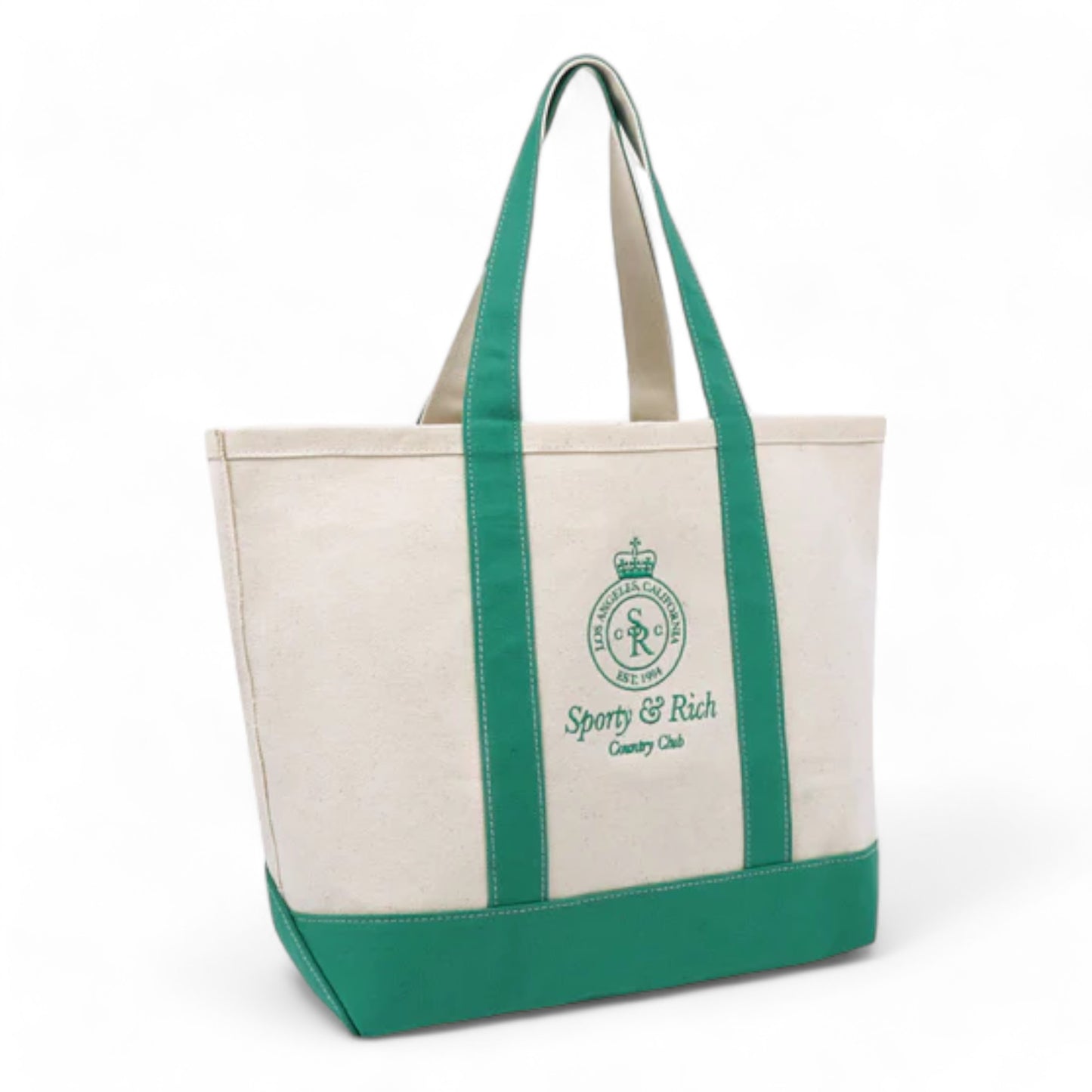 SPORTY & RICH CROWN LOGO XL TOTE BAG