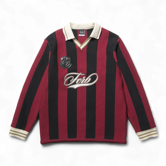 F.C REAL BRISTOL STRIPE KNIT SHIRT