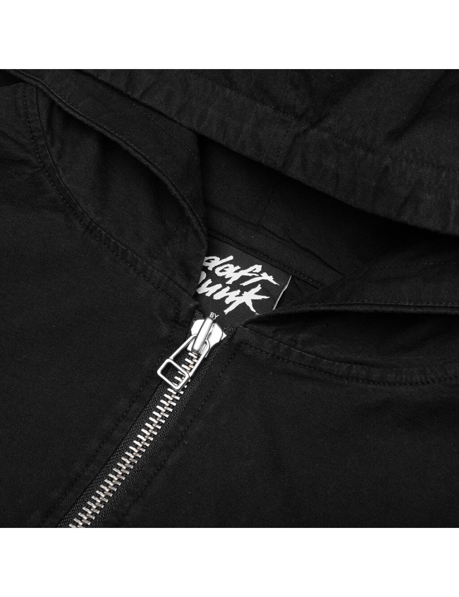 PLEASURES x DAFT PUNK DIGITAL ZIP PONCHO HOODIE BLACK