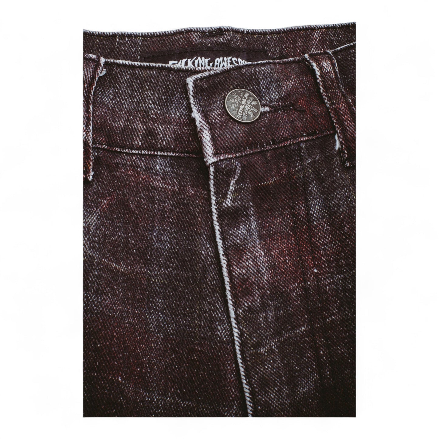 FUCKING AWESOME MILLER PLAID DENIM SHORT