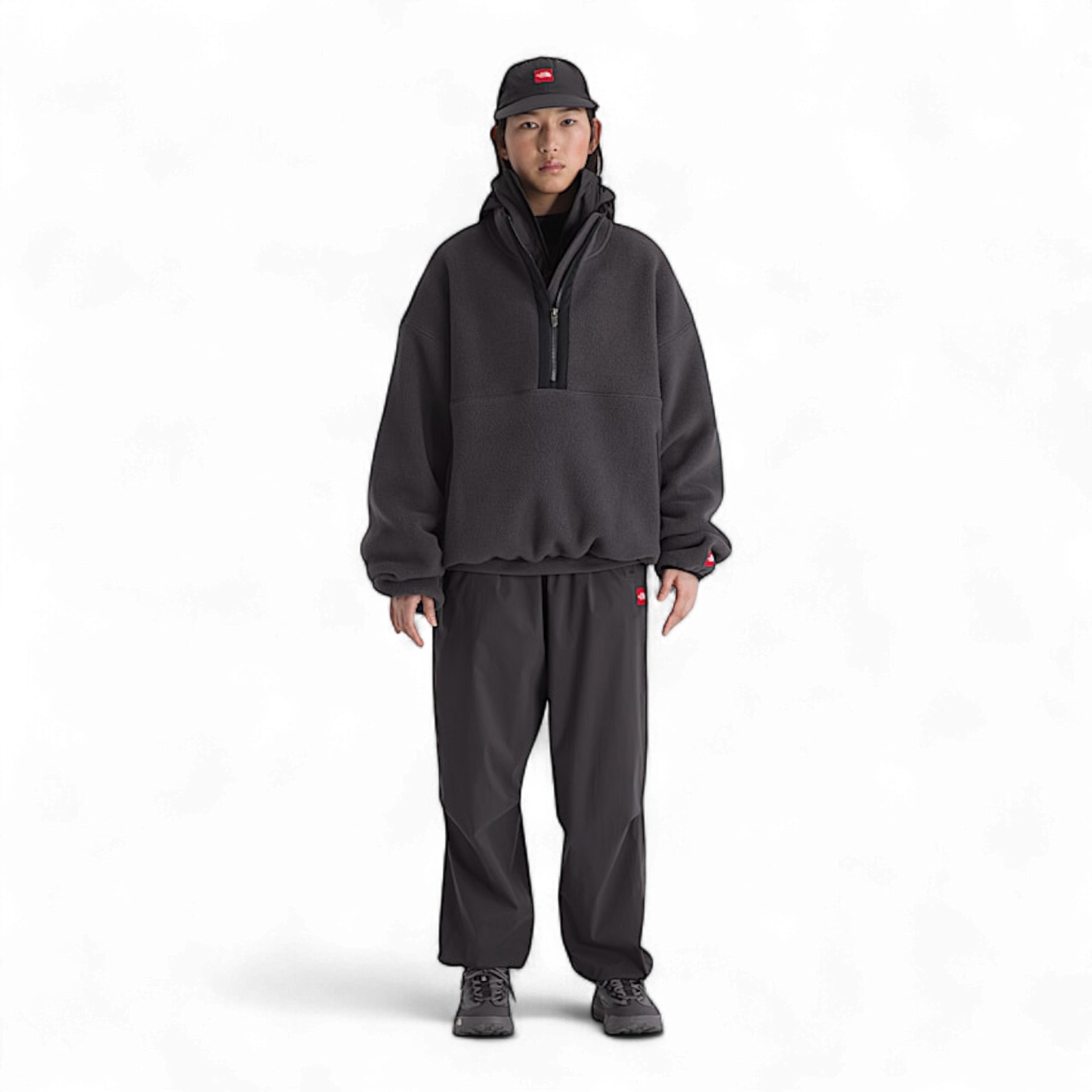 THE NORTH FACE RED BOX HALF ZIP FLEECE