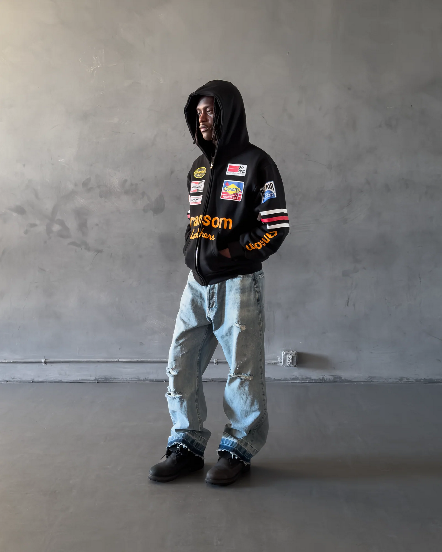 BRAVEST STUDIOS RANSOM ZIP HOODIE BLACK
