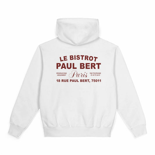 GIFTSHOP BISTROT PAUL BERT THE WHITE SIGNATURE HOODED SWEATSHIRT