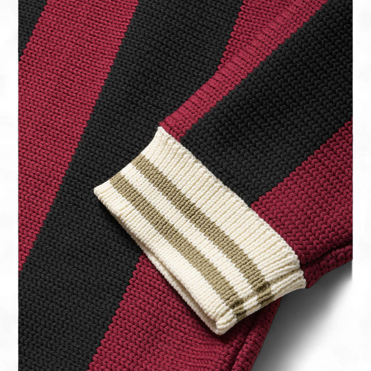 F.C REAL BRISTOL STRIPE KNIT SHIRT