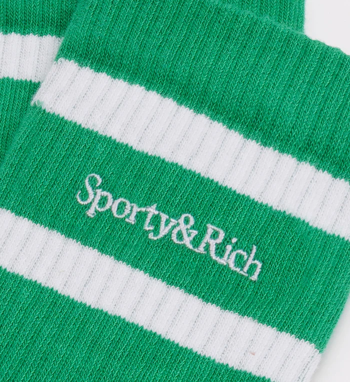 SPORTY & RICH SERIF LOGO SOCKS