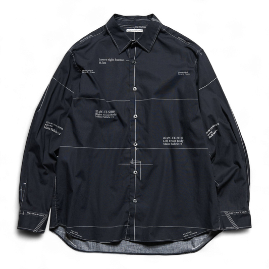 UNIFORM EXPERIMENT X FRAGMENT MAP-OUT SHIRT