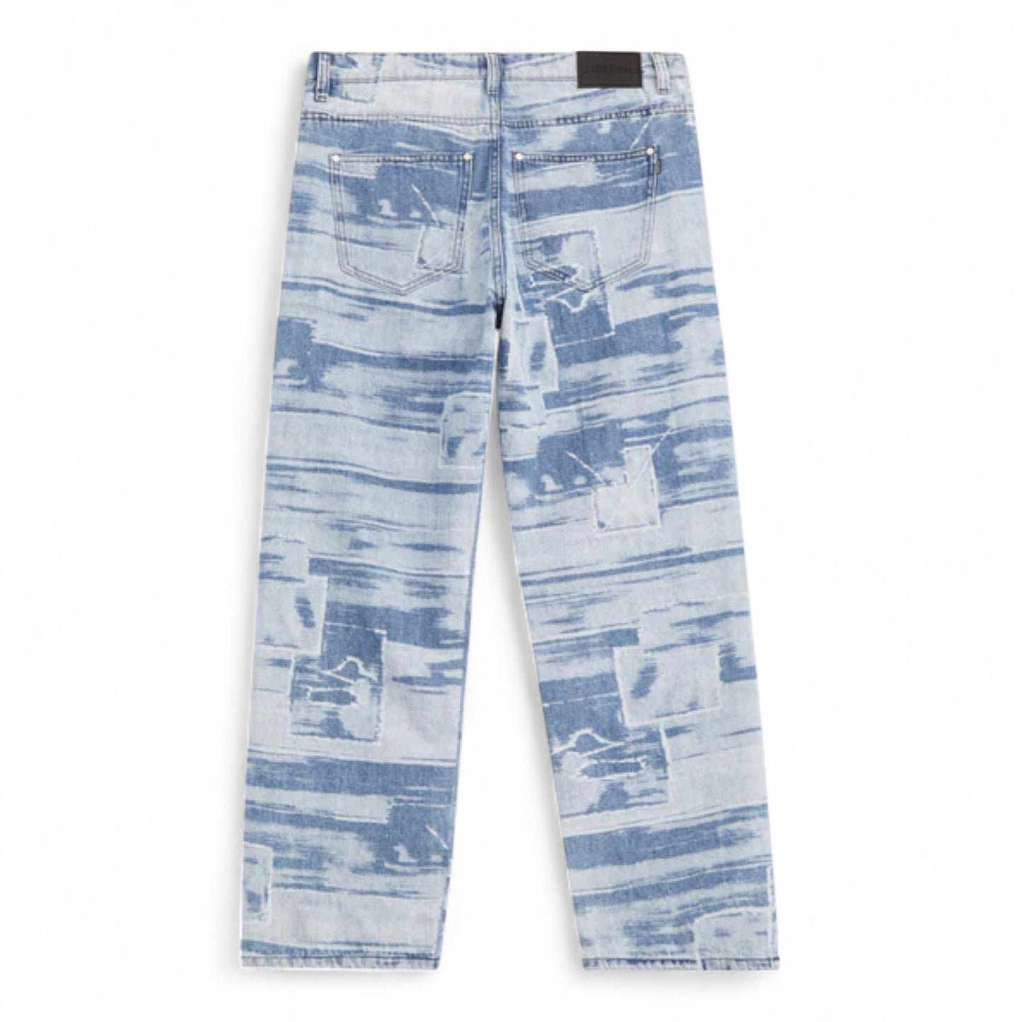 BABYLON 5 POCKET LASER PRINTED PATCHED PANTS