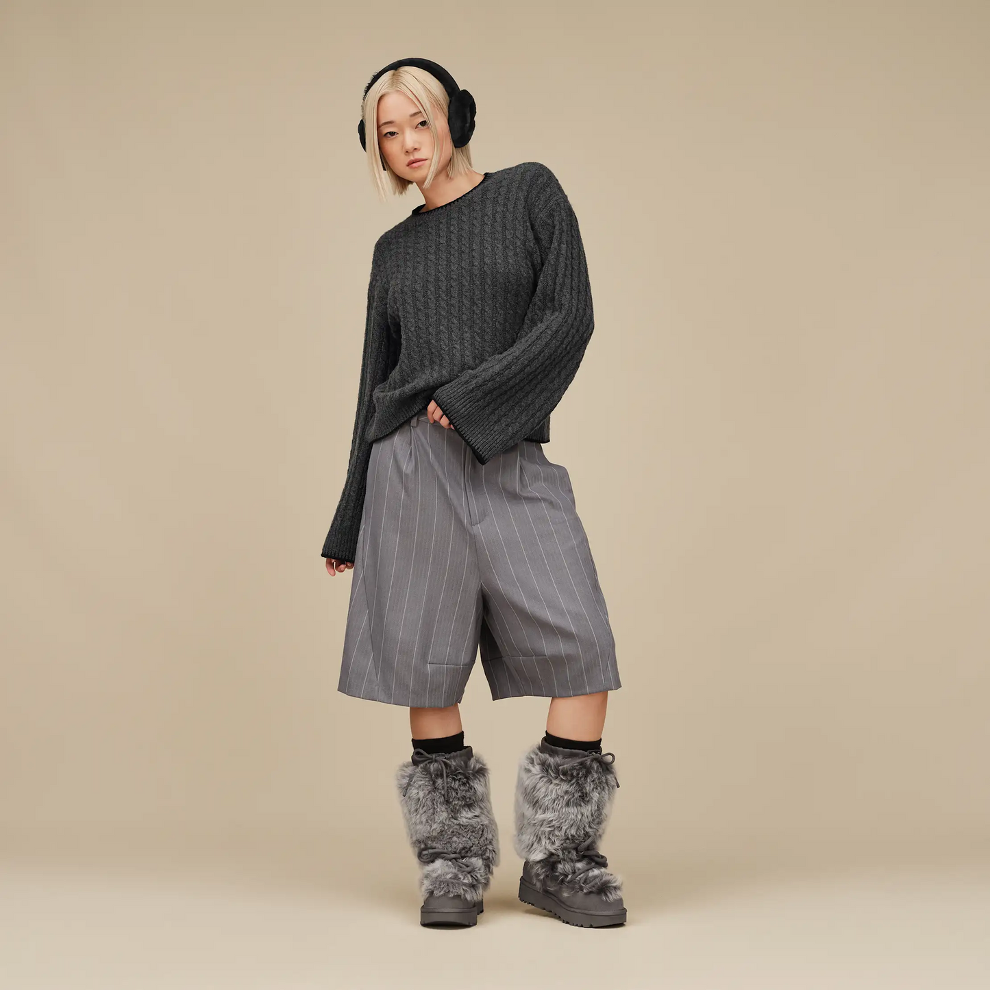 WOMENS UGG CLASSIC TALL CHALET BOOT CHARCOAL