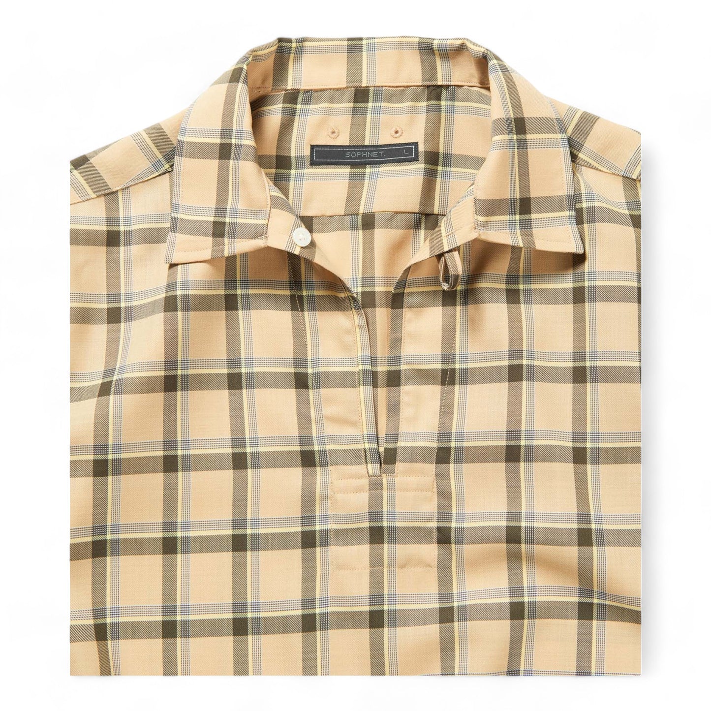 SOPHNET. WOOL TWILL PULLOVER SHIRT