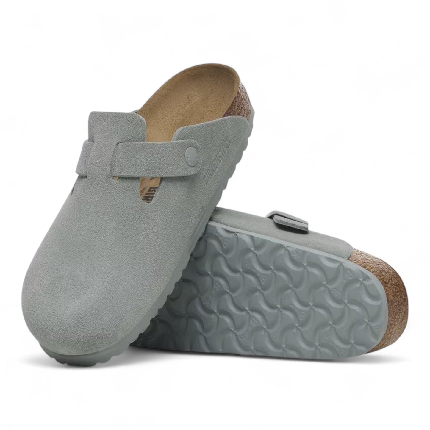 BIRKENSTOCK BOSTON SUEDE PURE SAGE