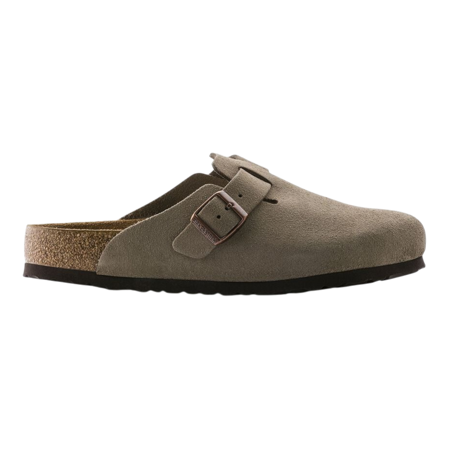 BIRKENSTOCK BOSTON SOFT FOOTBED SUEDE TAUPE