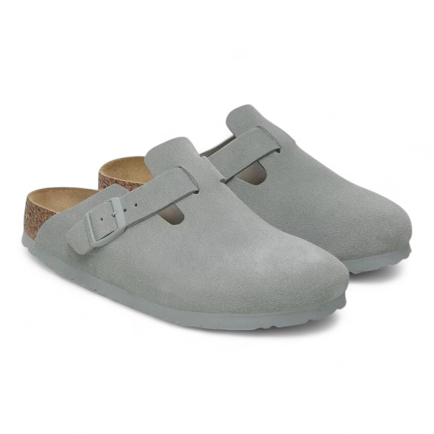 BIRKENSTOCK BOSTON SUEDE PURE SAGE