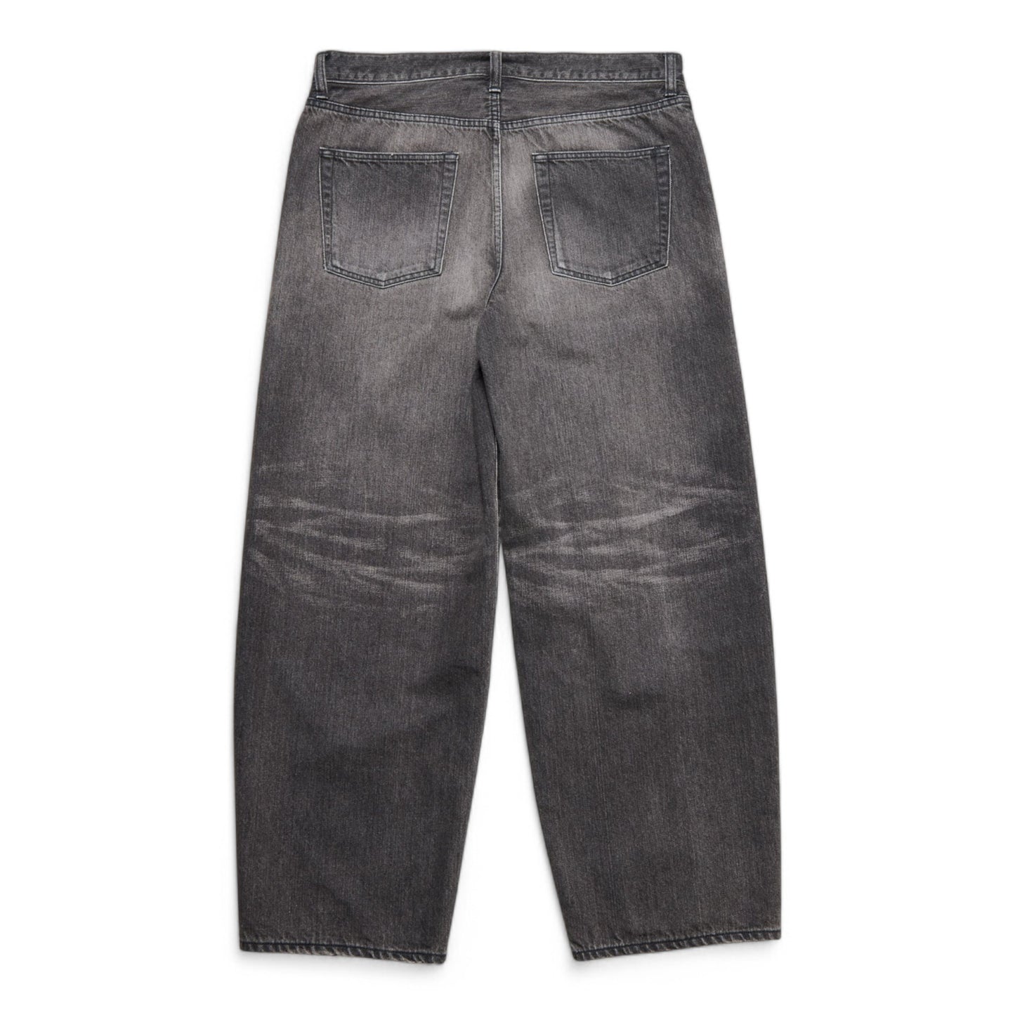 UNIFORM EXPERIMENT DAMAGED HEM TUCK WIDE STRAIGHT JEANS