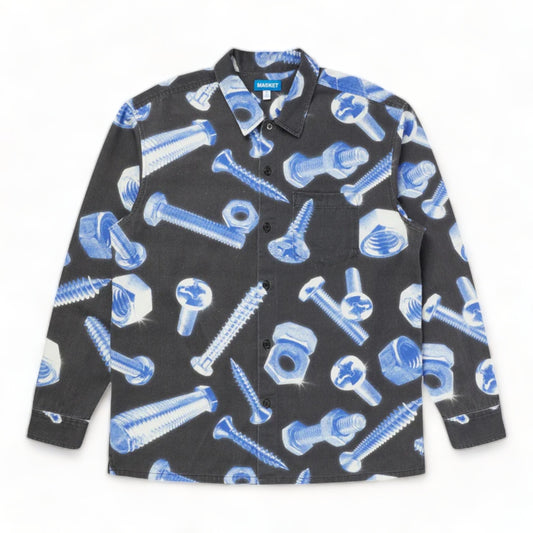 MARKET HARDWARE SUPPLY LS BUTTON UP SHIRT