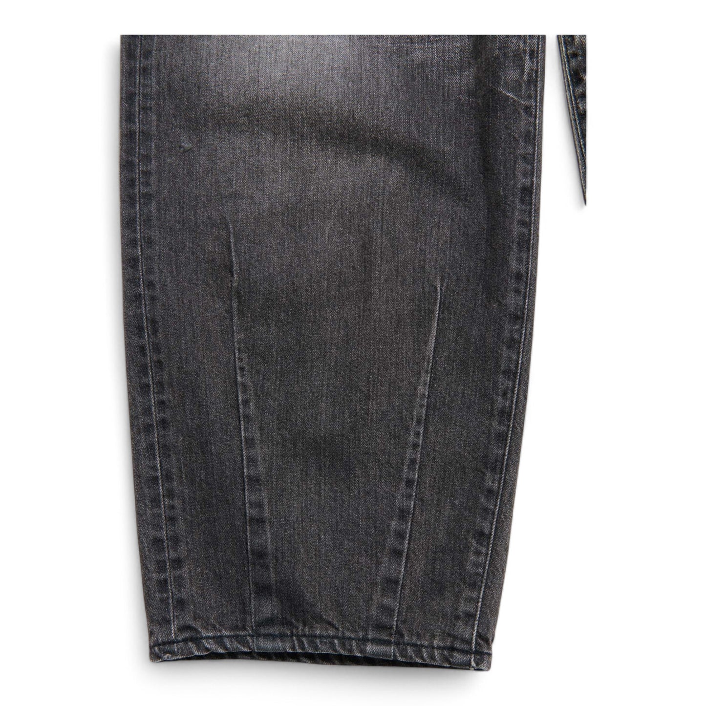 UNIFORM EXPERIMENT DAMAGED HEM TUCK WIDE STRAIGHT JEANS