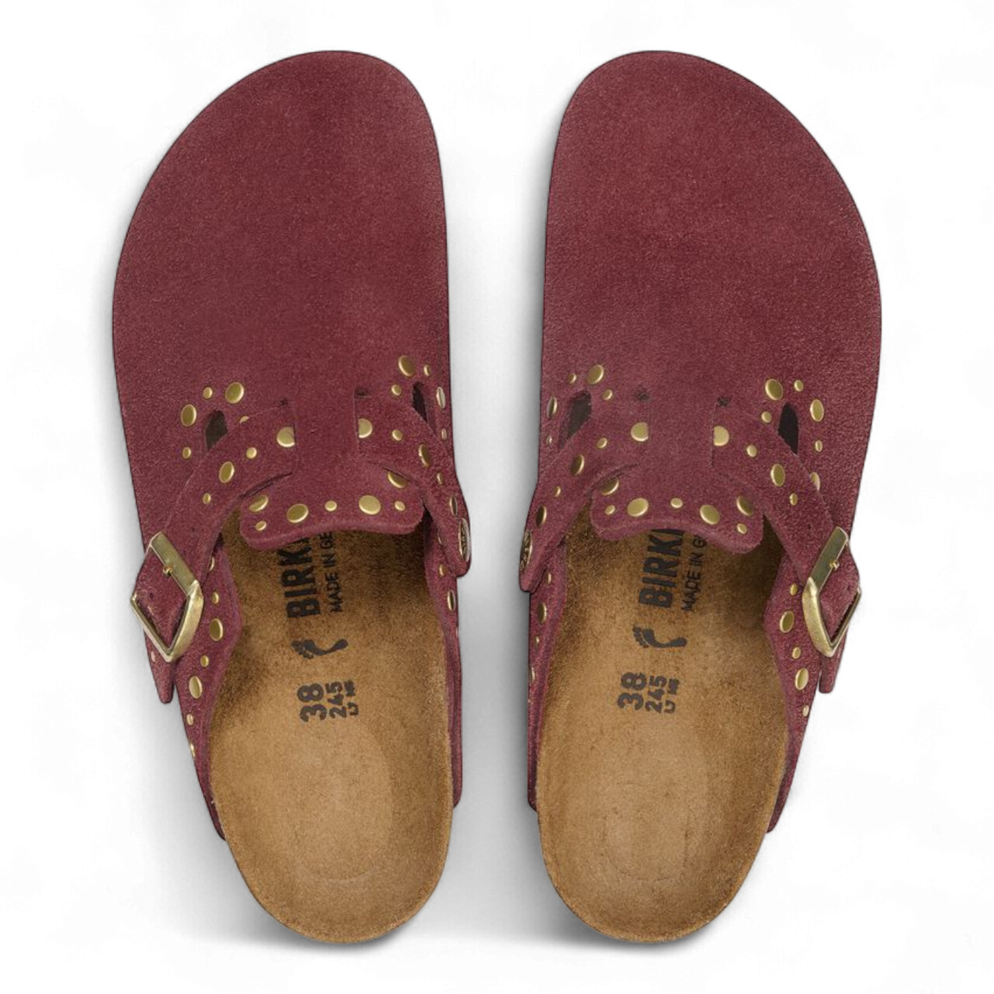 BIRKENSTOCK BOSTON RIVET BORDER ZINFANDEL