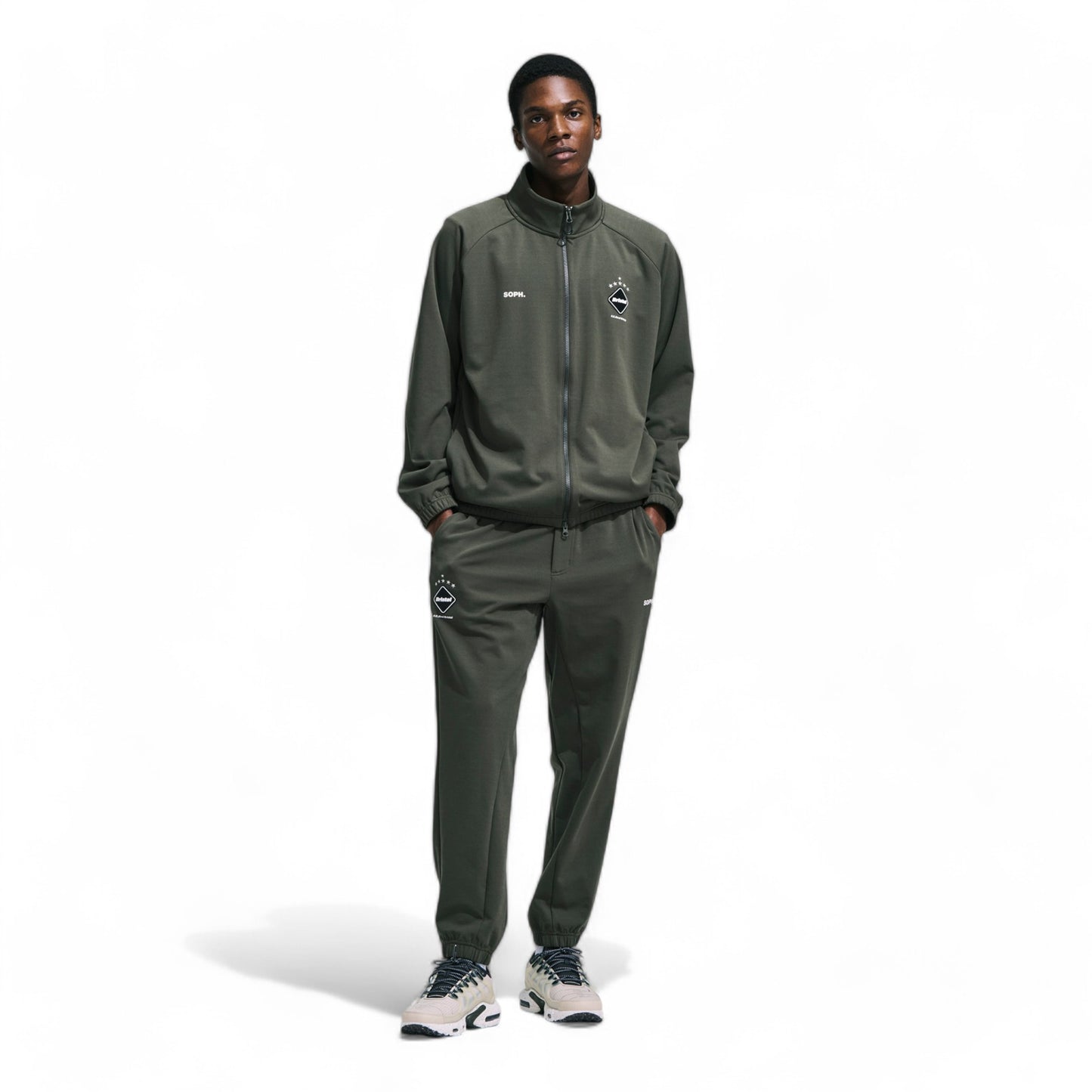 F.C REAL BRISTOL PDK SHIRRING HEM PANTS