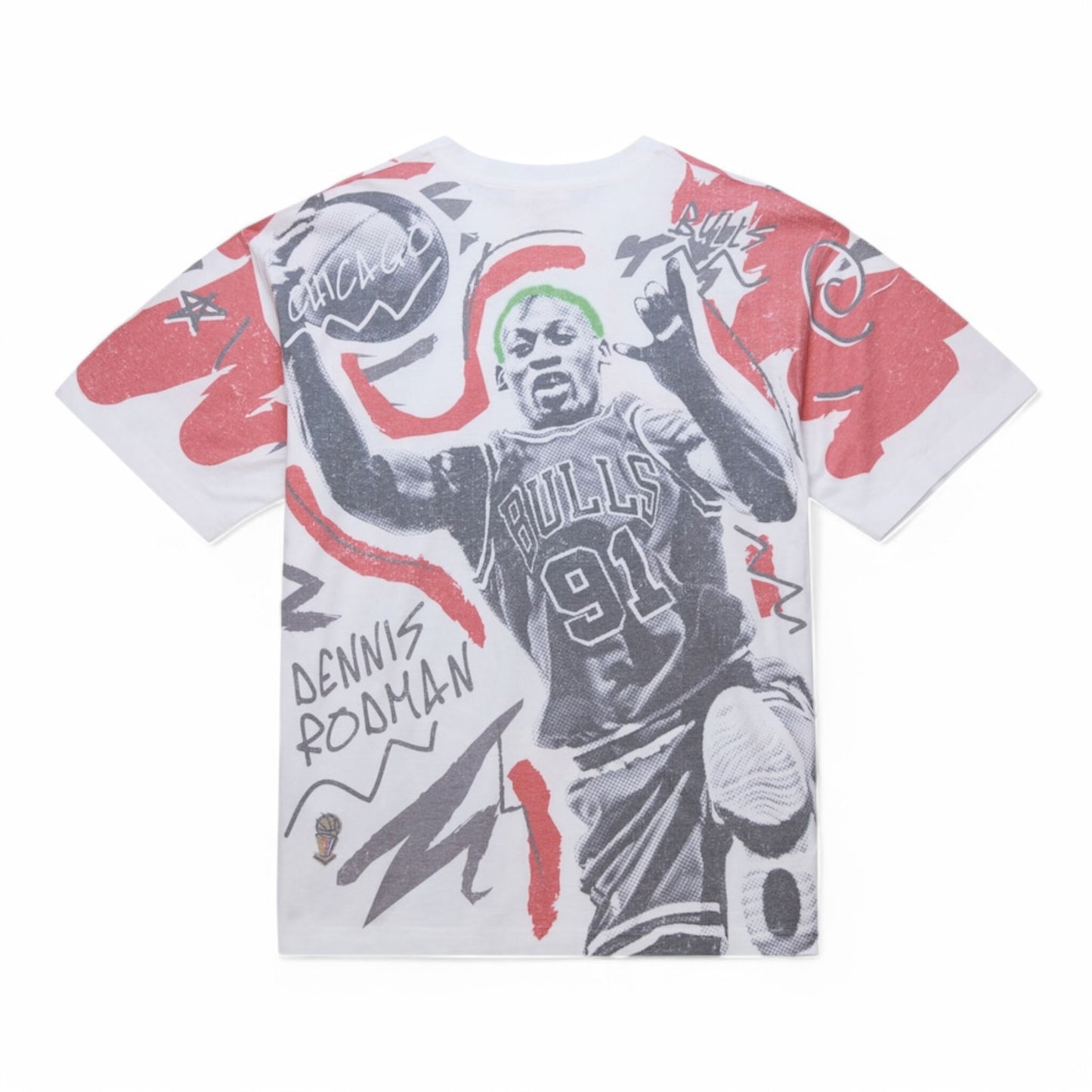 MITCHELL & NESS DENNIS RODMAN CHICAGO BULLS SHOWSTOPPER PLAYER T-SHIRT