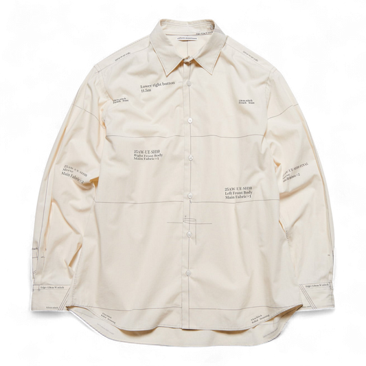 UNIFORM EXPERIMENT X FRAGMENT MAP-OUT SHIRT