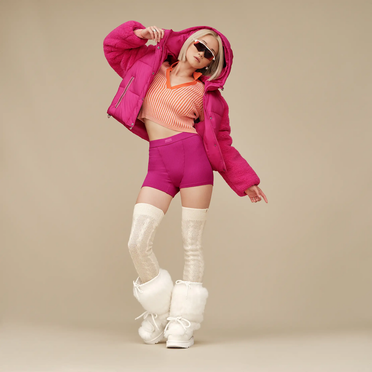 WOMENS UGG CLASSIC TALL CHALET BOOT WHITE