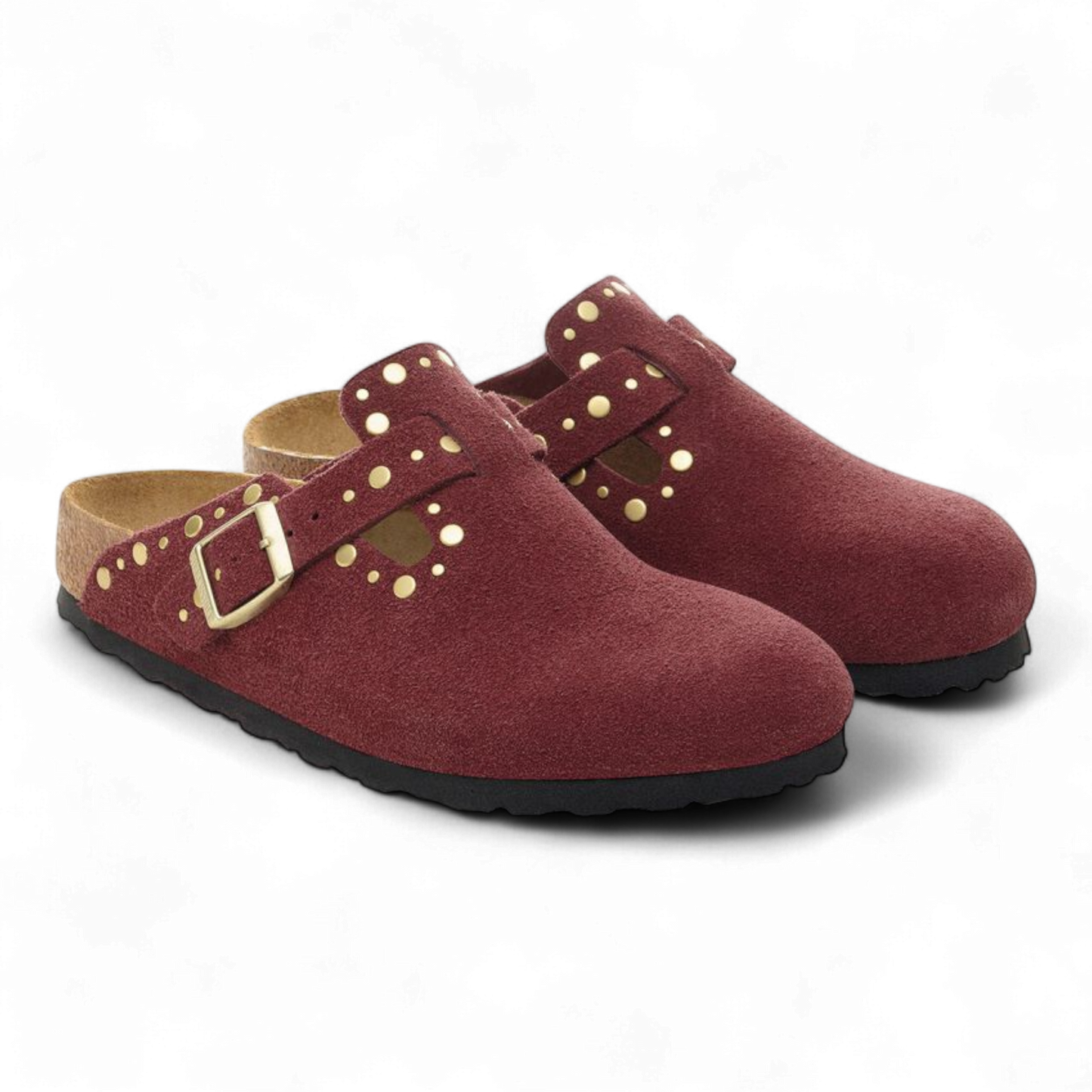 BIRKENSTOCK BOSTON RIVET BORDER ZINFANDEL