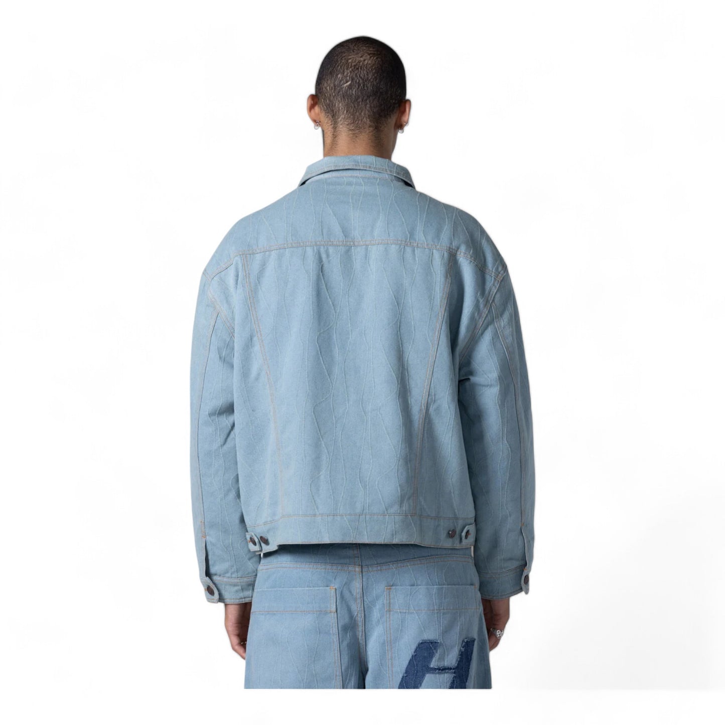 HONOR THE GIFT FREQUENCY DENIM JACKET LIGHT INDIGO