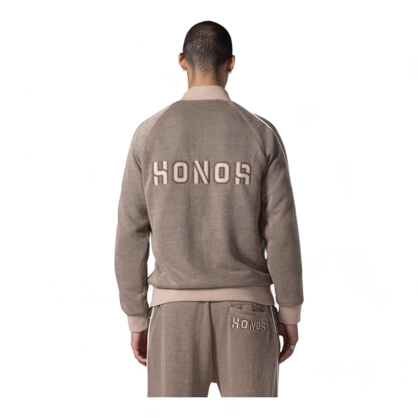 HONOR THE GIFT NOVELTY KNIT TRACK JACKET