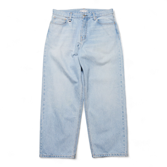 UNIFORM EXPERIMENT WASHED DENIM BOLD-FIT JEANS