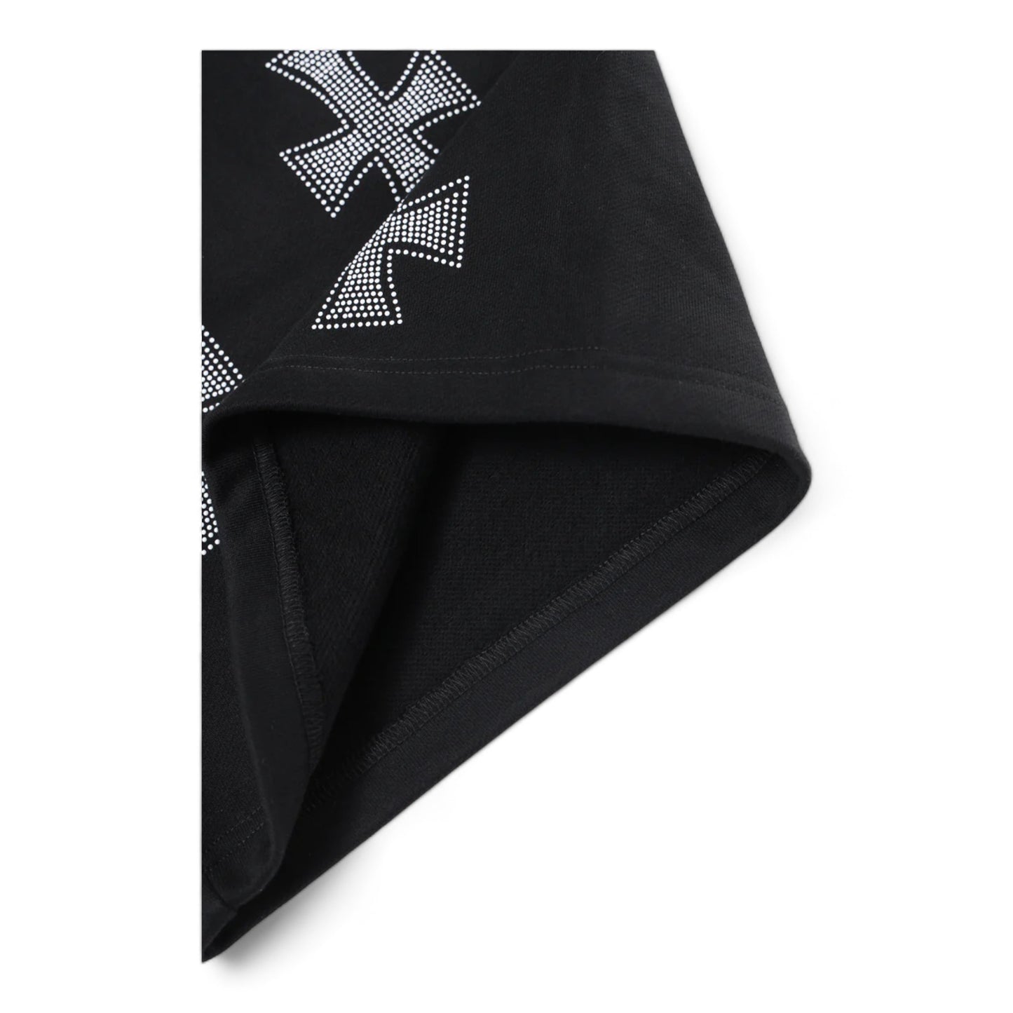 UNKNOWN CROSS RHINESTONE SHORTS
