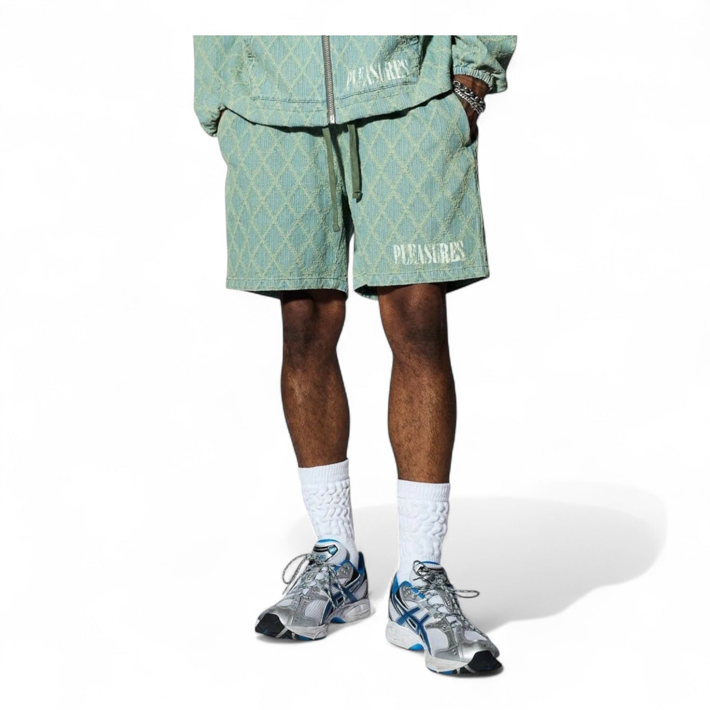 PLEASURES DIAMOND JACQUARD SHORTS