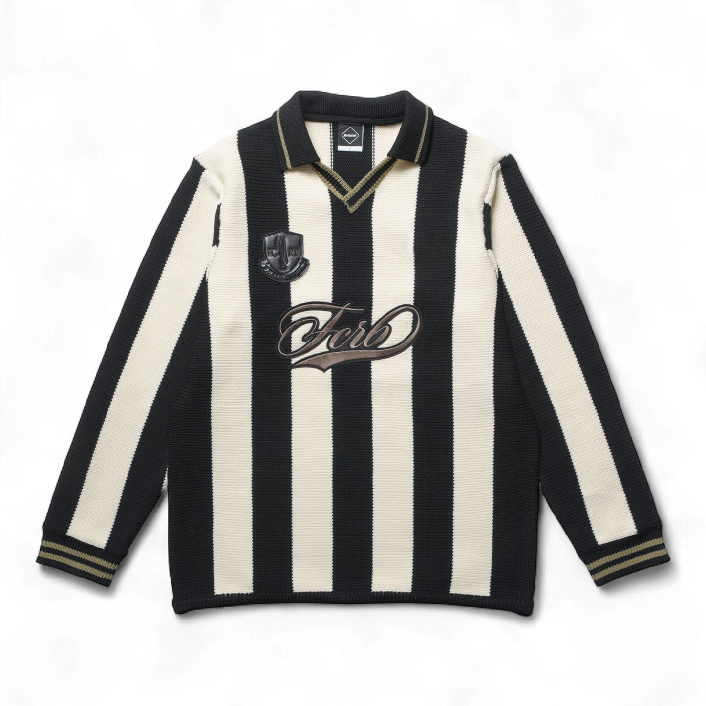 F.C REAL BRISTOL STRIPE KNIT SHIRT