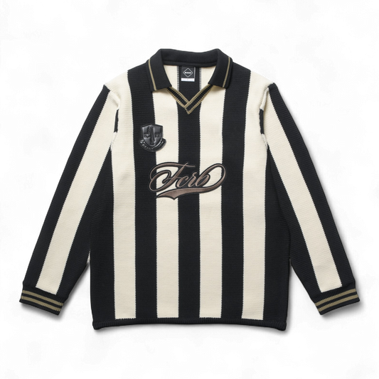 F.C REAL BRISTOL STRIPE KNIT SHIRT