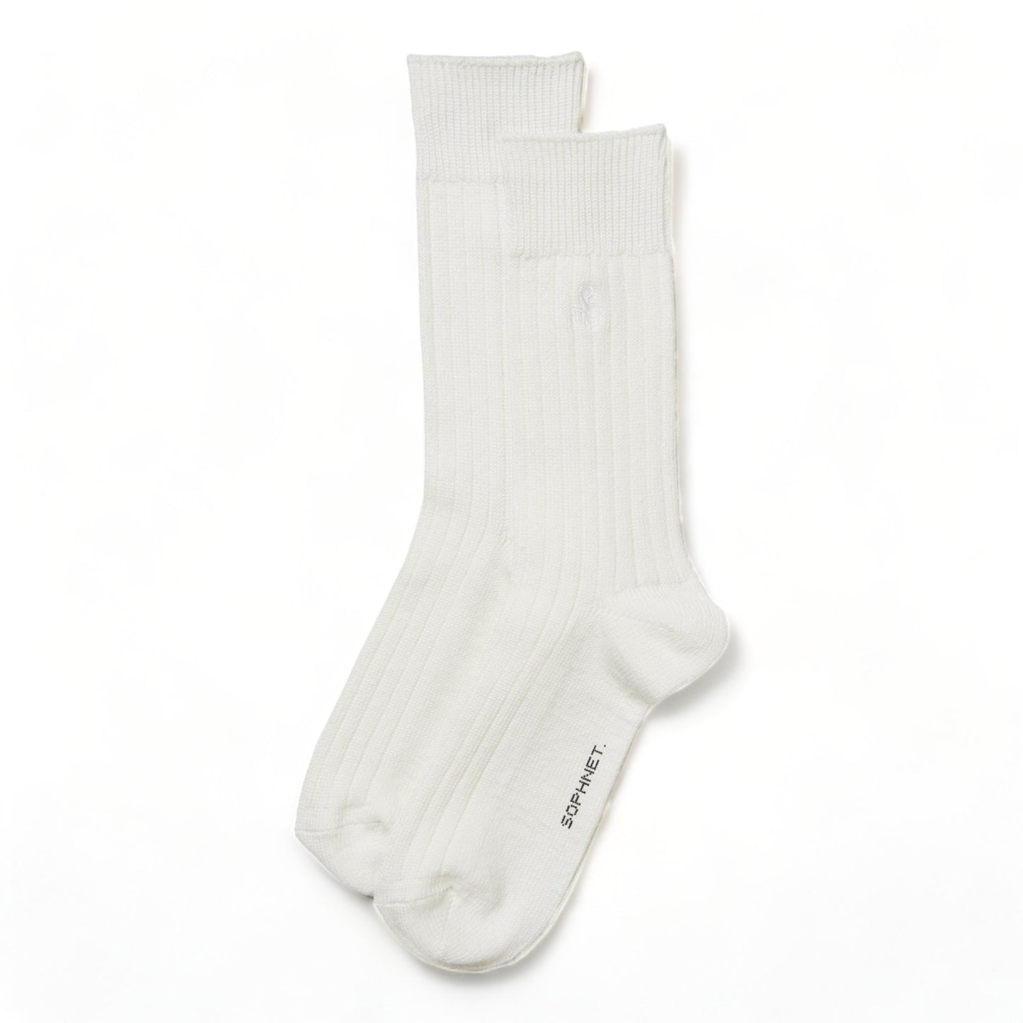 SOPHNET. COTTON LINEN RIBBED SOCKS