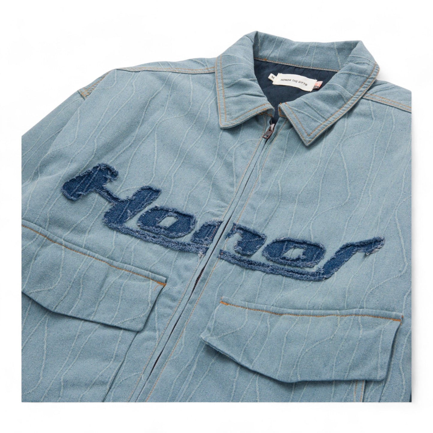 HONOR THE GIFT FREQUENCY DENIM JACKET LIGHT INDIGO