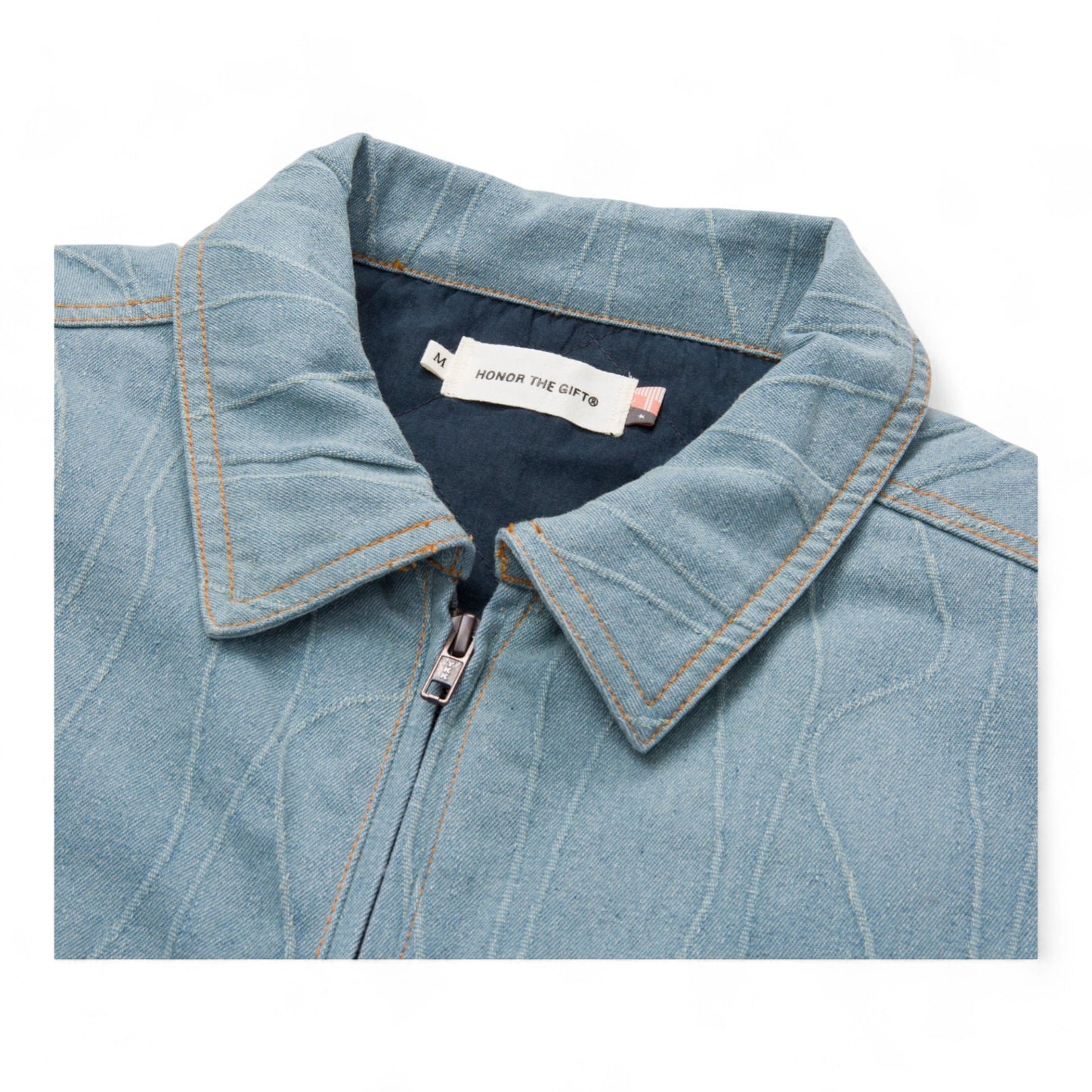HONOR THE GIFT FREQUENCY DENIM JACKET LIGHT INDIGO