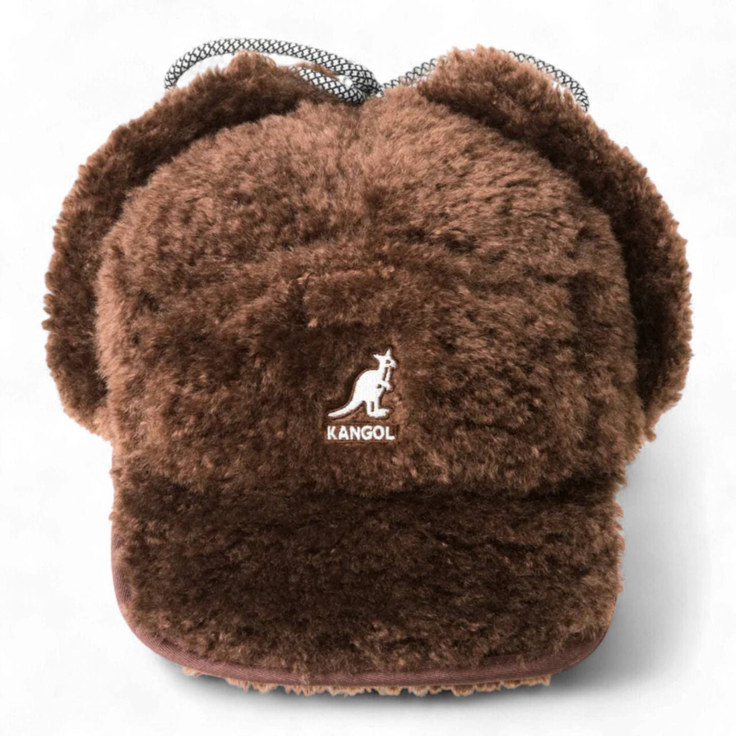KANGOL FAUX SHEARLING UTILITY FLAP CAP