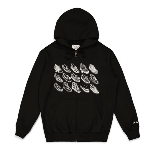 THE LOOSE COMPANY SLIPPER ZIP-UP HOODIE BLACK