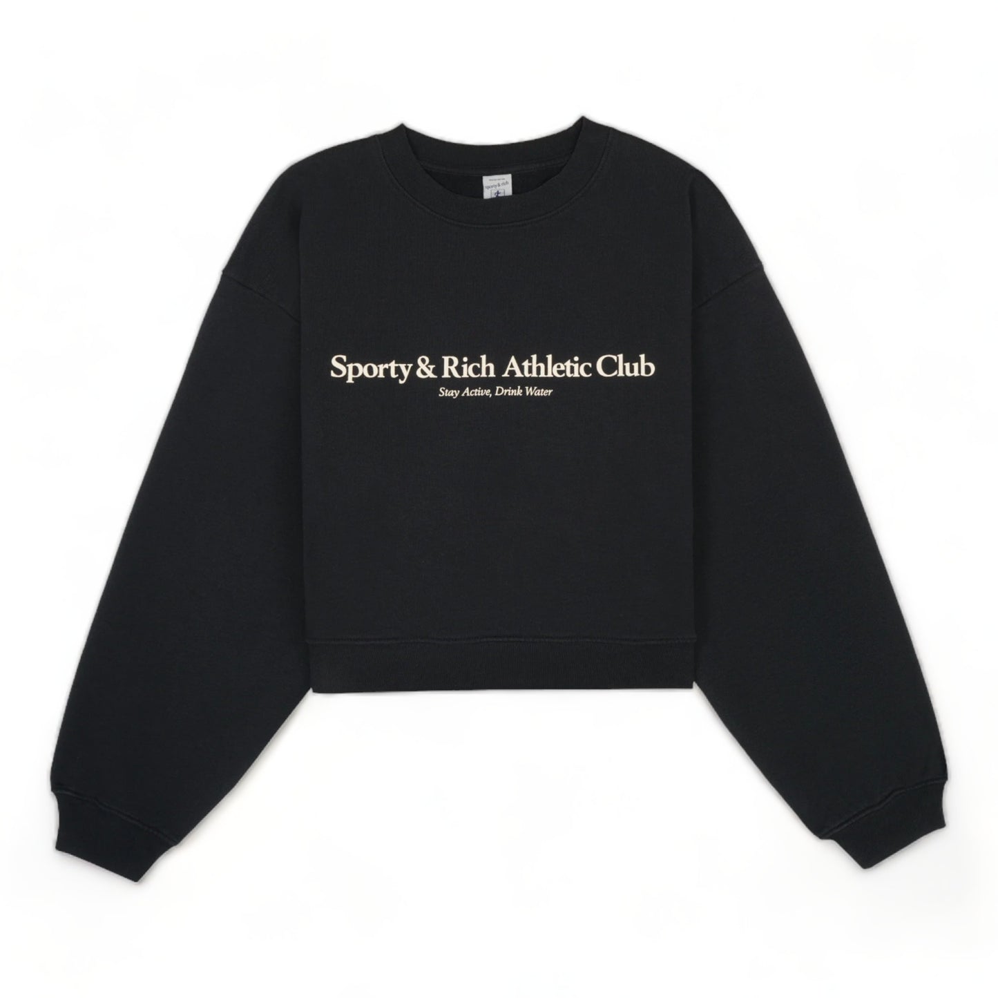 SPORTY & RICH ATHLETIC CLUB CROPPED CREWNECK