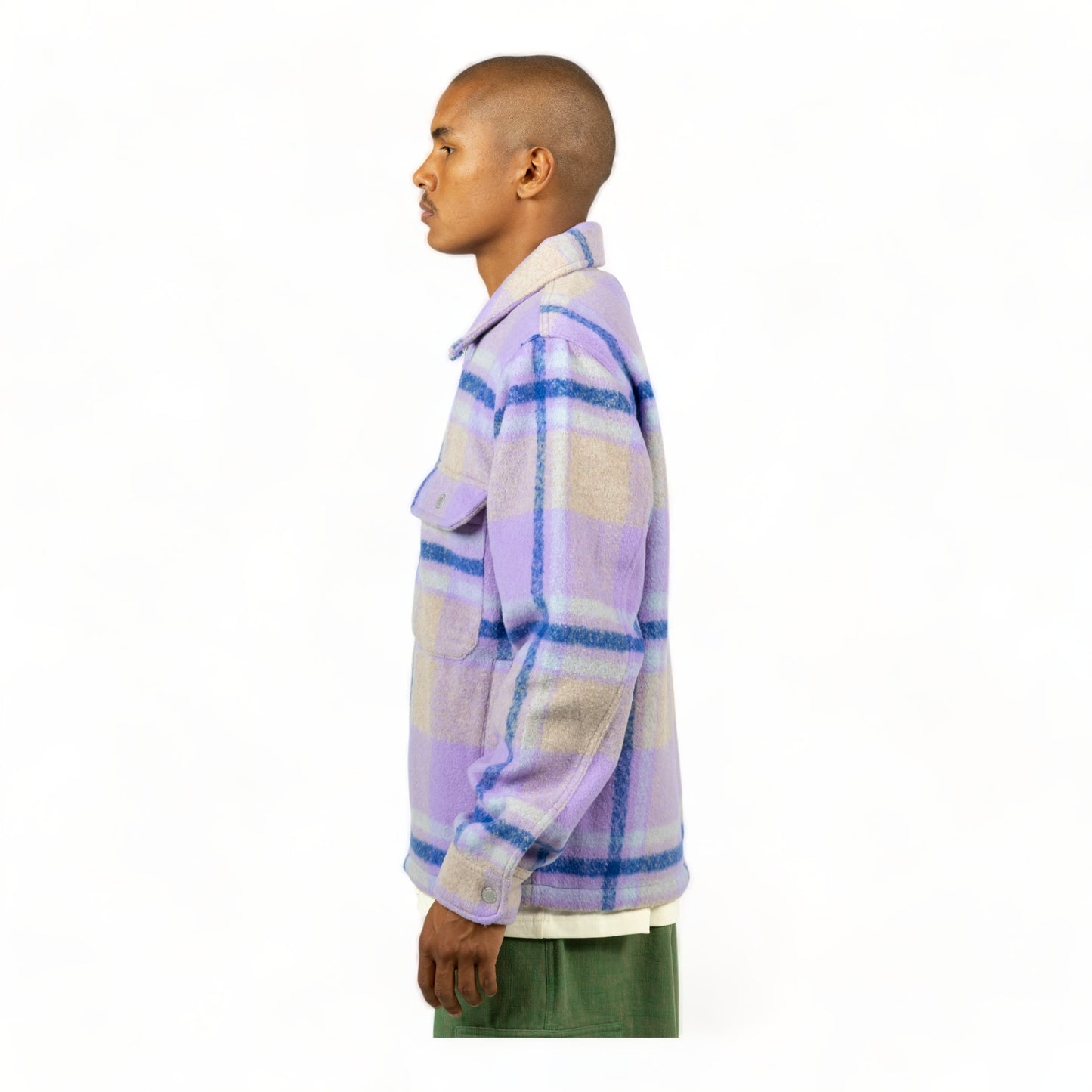 PLEASURES FOLKLORE PLAID WORK JACKET