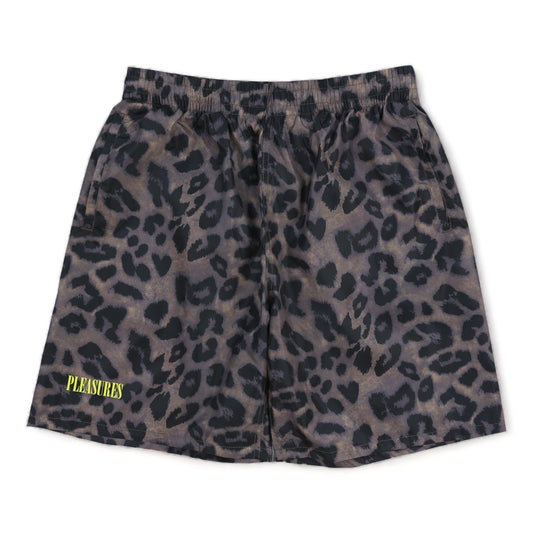 PLEASURES LEOPARD RUNNING SHORT