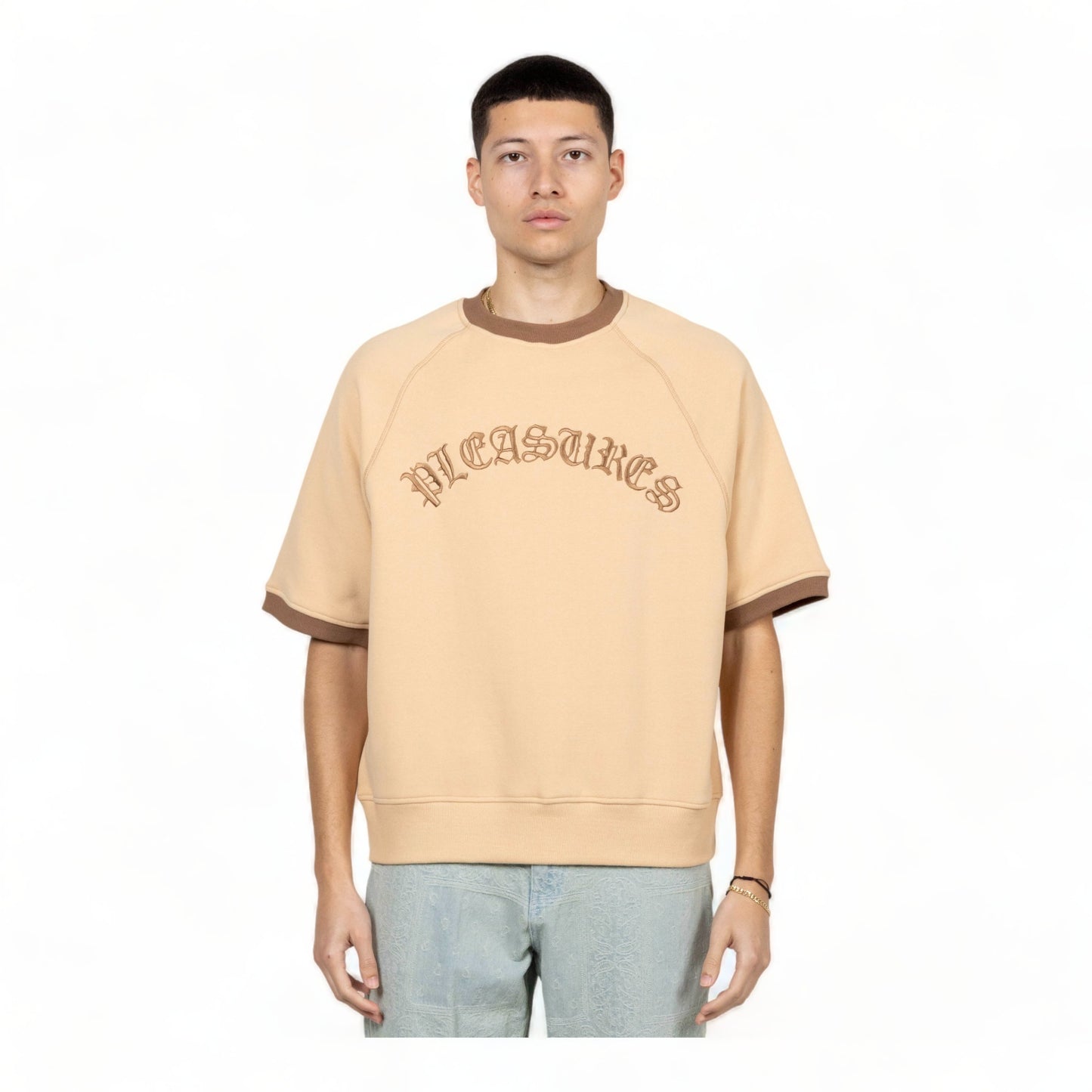 PLEASURES OLD E RINGER SS CREWNECK