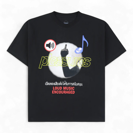 PLEASURES LOUD MUSIC T-SHIRT