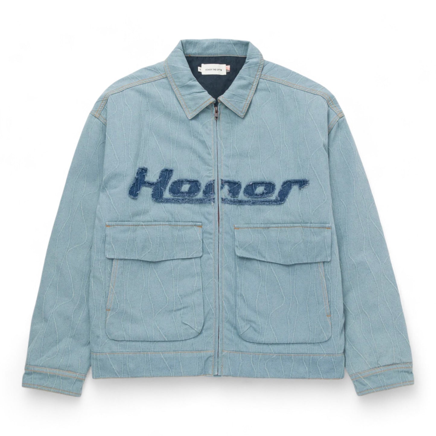 HONOR THE GIFT FREQUENCY DENIM JACKET LIGHT INDIGO