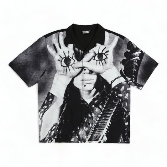 PLEASURES X SONIC YOUTH STAR POWER CAMP COLLAR SHIRT